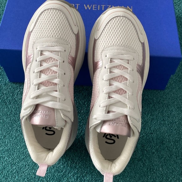 Stuart Weitzman SW TRAINER WHITE/PINK - Picture 7 of 10
